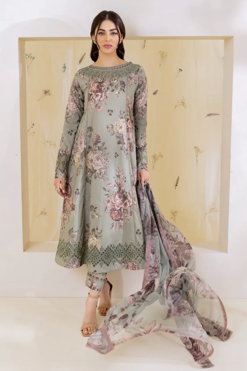 KHADDAR 3PC WITH KHADDAR PRINTED SHIRT & TROUSER-914