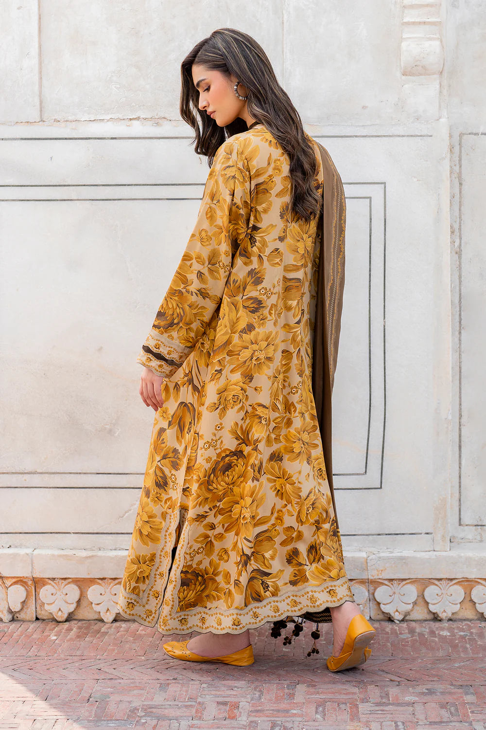 Baroque Khaddar BQ-2434 | Unstitched 3Pcs Digital Printed Winter Collection 2024